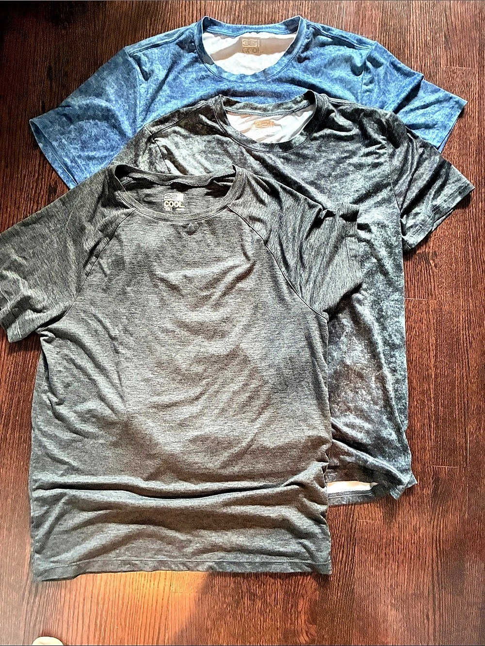 32 Degrees Short Sleeve T-Shirt 3-Pack Gray & Blue Medium